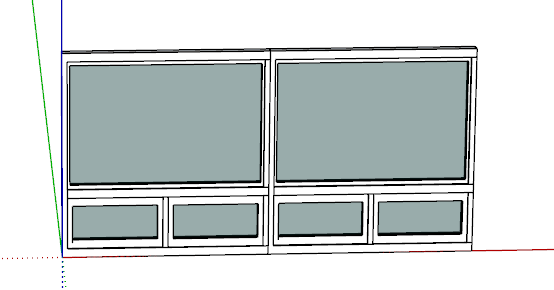 窗户窗口玻璃窗SU模型-S14资源网