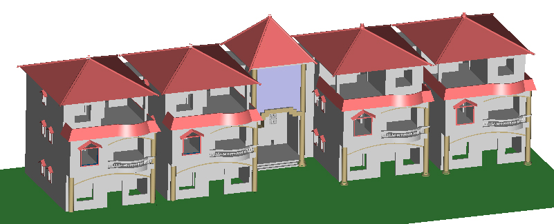别墅 自建房 兄弟型 小农家 住宅 效果图 CAD图纸插图-拾艺肆