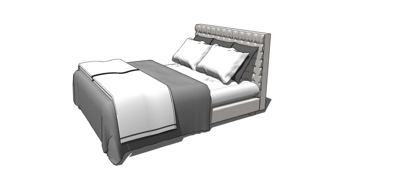 床 SU模型-S14资源网