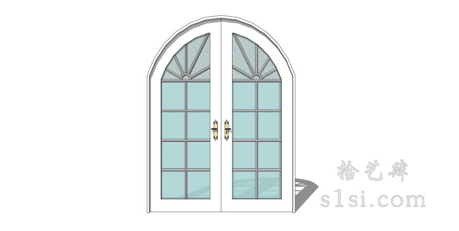 玻璃门 扇形门 双开门 拱形门 入户门-拾艺肆