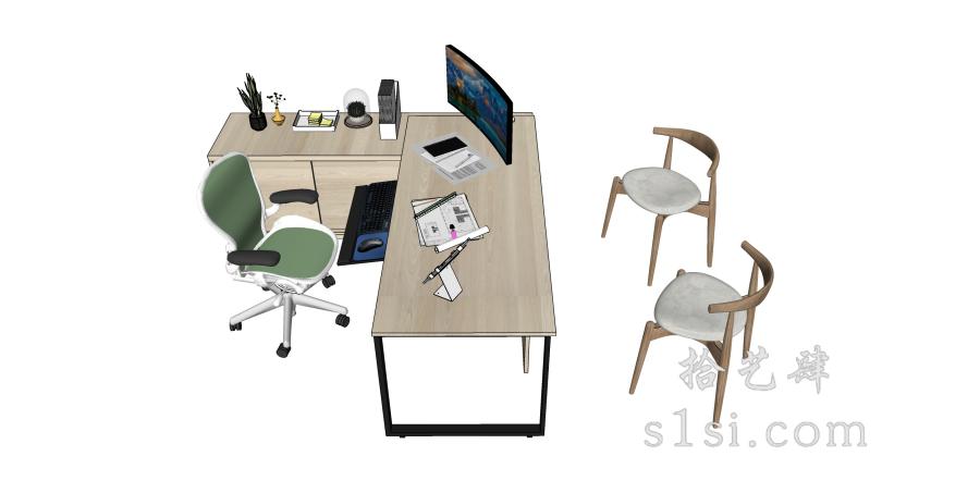 现代 办公桌 办公椅 桌椅组合-拾艺肆